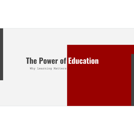 The Power of Education